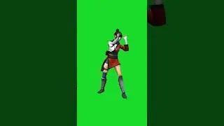 magic girl kick on green screen background #animation #cartoon #greenscreendesign