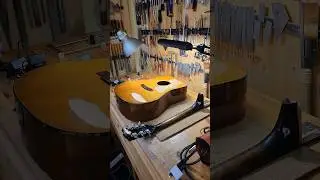 Gibson J-50 Deluxe neck reset. #luthier #guitarrepair #luthiery