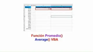 Average Function VBA Excel