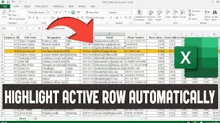 How to Highlight the Active Row in Microsoft Excel