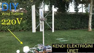 WE PRODUCED OUR OWN ELECTRICITY WITH THE VERTICAL WIND TURBINE WE MADE ourselves - FREE ENERGY