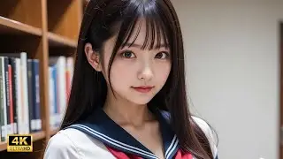 セーラー服の女子高生 / Japanese high school girl (AI Photo)