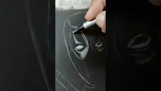Deadpool Drawing with Eraser | #shorts #art #deadpool #drawing