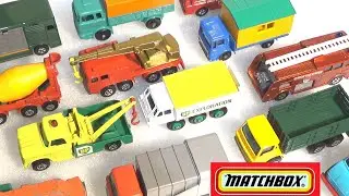 OLD TOY TRUCKS Vintage Matchbox  Diecast Trucks With Boxes