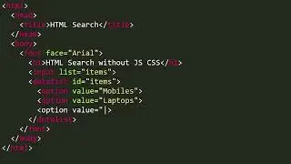 🔍Pure HTML Search Box with suggestions, WITHOUT CSS or JS
