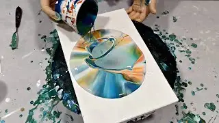 Mesmerizing Fluid Art: Flip Cup Acrylic Pouring Technique