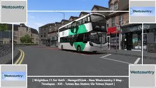Wrightbus 11.5m Voith - New Westcountry 3 Map - Timelapse - X35 ViaTotnes Bus Station To Depot