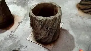 Перила  пеньки и скульптуры из арт бетона обзор.
