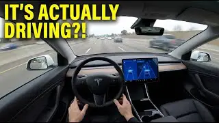 Tesla Model Y Drives Me Home Without Touching the Wheel!