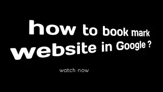 How to bookmark 🔖 website in Google?| watch now | Hindi in Urdu |