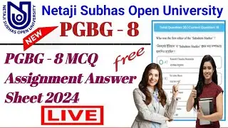 NSOU PGBG -8 MCQ Assignment Answer Sheet 2024 // PGBG -8 MCQ Assignment Answer Sheet 2024