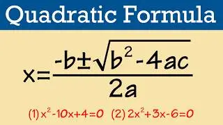 How to use the quadratic formula
