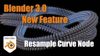 New Blender 3.0 Feature: 'Resample Curve' Geometry Node