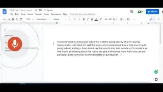 Using the Voice Typing Tool in Google Docs