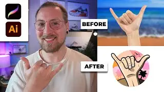 🤙 Turn photos into vector illustrations with Adobe Illustrator iPad