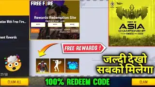 Free Fire Asia Championship Redeem Code Rewards || FF 10 Million Redeem Code || FF Redeem Code Today