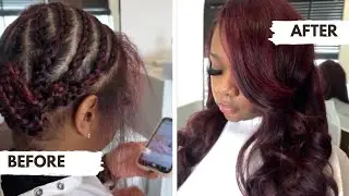 Effortlessly chic 💃🔥 #RedHairMagic #QuickWeaveQueen