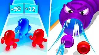 MAX LEVEL in Join Blob Clash 3D, Pop Tube Run 3D - Mobile Games Walkthrough (New Update Gameplay)