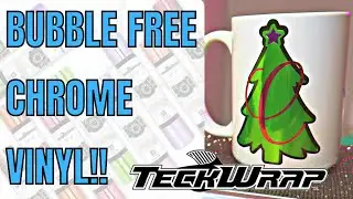 Amazing bubble free Chrome vinyl from Teckwrap  How to apply mirror vinyl without bubbles on a mug