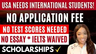 UNIVERSITY WITH NO APPLICATION FEE || NO IELTS || NO TEST SCORES