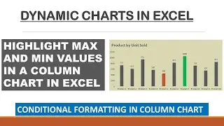Highlight Max and Min Values in Chart | Excel Column Chart | Conditional formatting in Charts