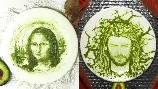 Beautiful Drawings With Mashed Avocados By Boris Toledo Doorm