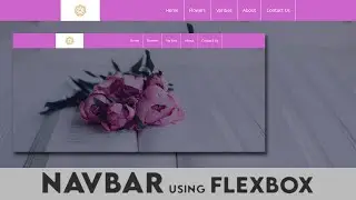 Navigation bar design using css flexbox | navbar design in English  | css flexbox tutorial