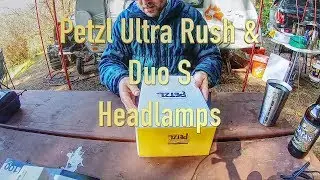 Petzl headlamps Ultra Rush & Duo S and Zoom F1 audio recorder.
