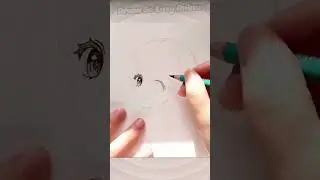 How to draw half face anime girl  #drawsoeasyanime #tutorialdrawing #sketchbook #mangaanimedrawing