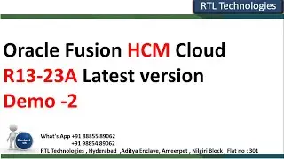 Oracle Fusion Cloud HCM Demo - 2  | Fusion HCM Latest Version | Fusion HCM Implementation project