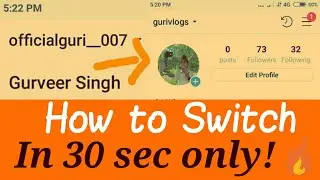 How to switch to🔥another Instagram Account  in 30 Sec!!New trick 2019|On your android phone
