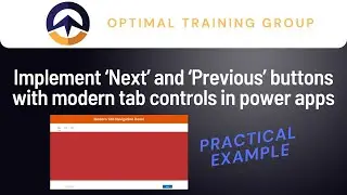 'Next' and 'Previous' buttons with modern tab controls in Power Apps