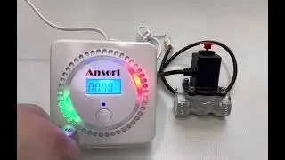 ANSORL 220VAC combustible gas alarm detector connect to solenoid valve