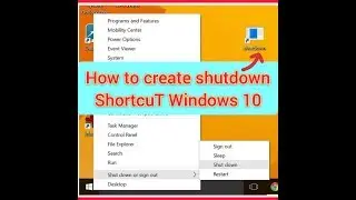Create shutdown shortcut on windows