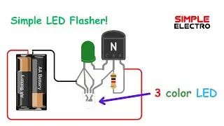 How To Make LED Flasher Circuit With BC547 Transistor