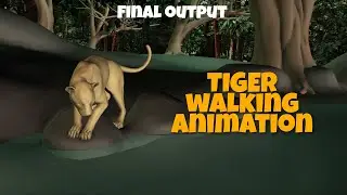 Tiger Walking Animation with breakdown | Autodesk Maya