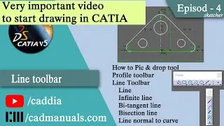 how to use line tool and profile tool in catia sketcher