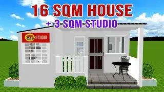 16 sqm Small House Design plus 3.18sqm Studio and laundry area
