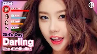 Girl's Day - 'Darling' (Line Distribution Color Coded) @Nawaii_k