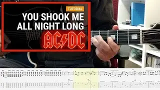 Learn to Play the Guitar Solo from AC/DC's 'You Shook Me All Night Long'! 🎸 | Tutorial