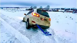 Слетел с дороги. Снимаем ледяной накат на Автогрейдере.