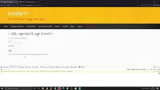 SQL Injection Login Form bWAPP tutorial