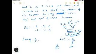Problem session 1 on Ratio and proportion