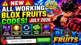 ⚠️NEW⚠️ All Working Blox Fruits Codes July 2026 - Roblox Blox Fruits Codes