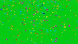 Confetti animation green screen video footage