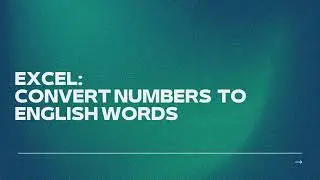 Convert numbers  to English words