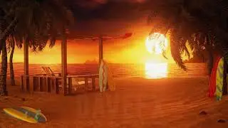 SUNSET on The BEACH Video - Looping Animations Backgrounds