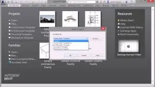Starting Projects in AutoDesk Revit 2016