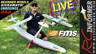 RCI LIVE - FMS Beginner Models RANGER, Easy Trainer & MOA Glider PLUS BIG GIVEAWAY LIVE! 2pm EST