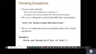 Java II   Chapter 11   Class 3   Writing your own Exception Classes